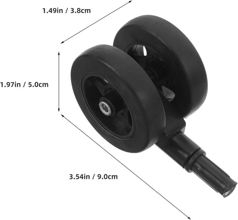 4Pcs Homoyoyo Baby Walker Wheels Stroller Wheels Replacement Stroller Caster Black PP Material Swivel Stem Quiet