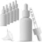 1oz White Coated Eye Glass Dropper Bottles (30ML) with White Cap and