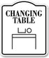 CHANGING TABLE ELEGANT WHITE Aluminum Composite Sign 8.5 x 10 inches