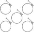 POWERTEC 70214 1-1/2 Inch Adjustable Double Wire Hose Clamp - 5 Pack for Pool, Spa & Pipe (Color May Vary)