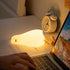 Generic 3 Dimmable 30-Minute LED Lying Flat Duck Night Light, Rechargeable Touch Control Bedside Lamp with Brightness