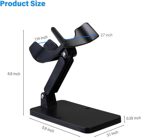 ORTREE Use,Black,Pack 1 Universal Plastic Scanner Holder,Adjustable Barcode Scanner Stand for Office and Retail Desk