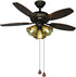 2-Pack 12 Inch Ceiling Fan Pull Chain Extender, Metal Pull Chains with Ball Connector, Decorative Fan Chain Pulls