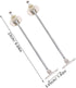2pcs KALLORY Metal Lid Support Hinges for Flap Door, Heavy Duty Cabinet Stay Hinges with Screws, Kitchen and Bedside