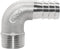 Joywayus Stainless Steel Hose Fitting, 90 Degree Elbow, 5/8" Barb x 1/2"NPT Male Pipe for Water/Fuel/Air