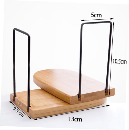 Elegant Bamboo Bookends for Desk - Nature-Inspired Book Organizers