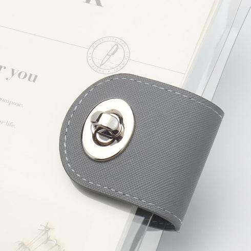 Clear A5 Refillable Notebook Binder with 90 Sheets Lined Paper, Silver 6-Ring Soft Transparent PVC Cover