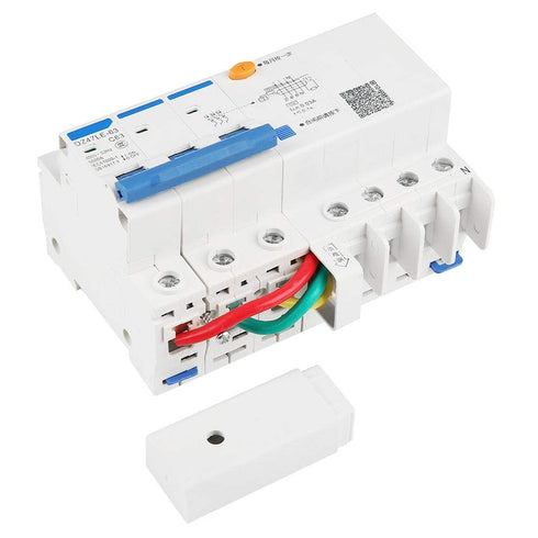 YWBL-WH DZ47LE-63 Current Circuit Breaker 230V 63A 30mA 3P+N C63 RCCB Leakage Overload Short Circuit Breaker