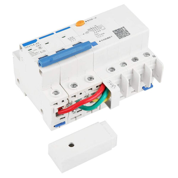 YWBL-WH DZ47LE-63 Current Circuit Breaker 230V 63A 30mA 3P+N C63 RCCB Leakage Overload Short Circuit Breaker