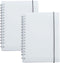 Yansanido 2 Pcs A6 Clear Graph Paper Hardcover Spiral Notebooks, 5.7 Inch x 4.1 Inch, 160 Pages (80 Sheets) Thick Paper