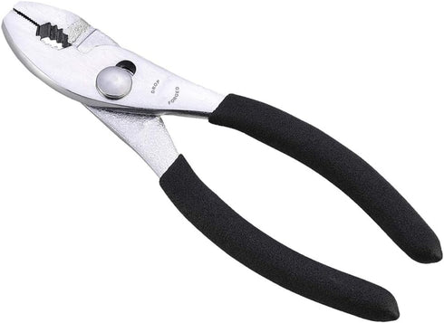 Edward Tools Slip Joint Pliers 6 - Heavy Duty Carbon Steel with Rubber Grip Handle - Fine Grip Teeth in front and Coarse teeth in back - Rust resistant finish (1) by Edward Tools