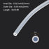 10ft 0.5mm(0.02") ID x 2mm(0.08") OD Silicone Tubing Clear Industrial Plastic Tubing Pure Silicone Hoses for Pump Siphoning Draining Irrigation Brewing