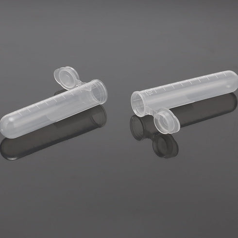 200pcs 10ml Plastic Vial Tube, EP Lab Centrifuge Test Tube Sample Storage Container with Snap Cap