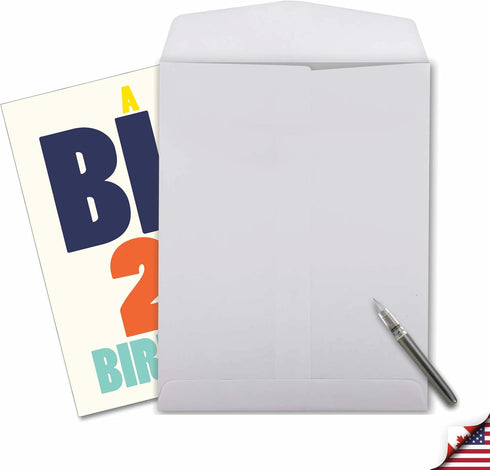 NobleWorks Jumbo 21st Birthday Card, 8.5 x 11 Inch Milestone Notecard with Envelope