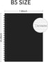 Lined Spiral Notebook B5 Black Journal 7.48'' X 10.18''-4 Pack 7mm College Ruled Hardcover Notebooks 160 Pages 100GSM Thick Paper for Note Taking School Office Supplies by Ouzoustate