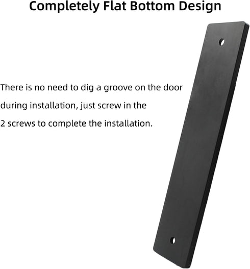 7 Inch Rectangular Flush Pull, Recessed Barn Door Handle for Sliding Pocket Doors, Gates, Garages, Sheds (Matte Black)