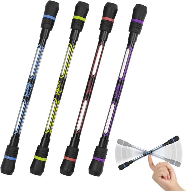 XIANNV 4 Pcs Spinning Cool Pens, Stationery Set for Girls Boys Kids Teens, Black Ink, 0.5 mm