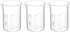 PATIKIL 3Pcs 10ml Low Form Glass Beaker, 3.3 Borosilicate Glass Measuring Cups with Spout for Kitchen Lab