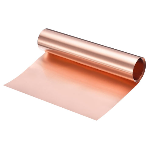 uxcell Copper Sheet Roll 2000mm x 100mm x 0.08mm, 99.9% Pure Copper Foil Plate for Electricity DIY Projects (Multiple