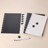Eagle Discbound A5 Notebook, Customizable Refillable Loose Leaf Planner, Junior Size, Poly Cover, 60 Sheets Ruled/Lined Pages (Black)