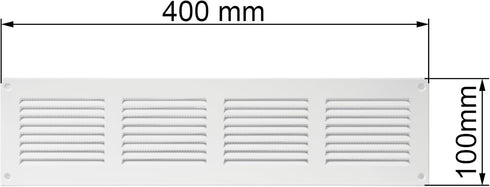 Vent Systems 16'' x 4'' Inch White Air Vent Cover, Metal Air Return Grill with Pest Guard Screen