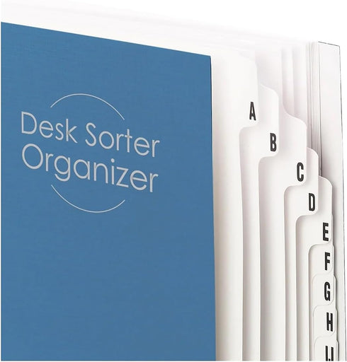 Smead Desk File/Sorter, Alphabetic (A-Z) with 20 Dividers, Letter Size, Dark Blue
