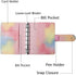 Pink PU Leather Budget Binder Cover, A7 6-Ring Money Organizer, Refillable Loose Leaf Notebook