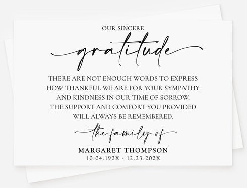 All Ewired Up Personalized Funeral Thank You Cards, Sympathy Acknowledgement, Green, 4x6