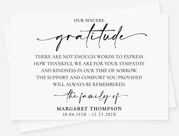 All Ewired Up Personalized Funeral Thank You Cards, Sympathy Acknowledgement, Green, 4x6