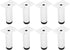Luxshiny 8pcs Adjustable Round Metal Furniture Legs White, Height Adjustable Replacement Sofa