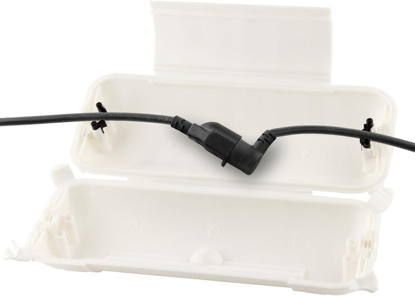 RESTMO Outdoor IP44 Waterproof Connection Box, Weatherproof Electrical Extension Cord Cover for Holiday Decorations