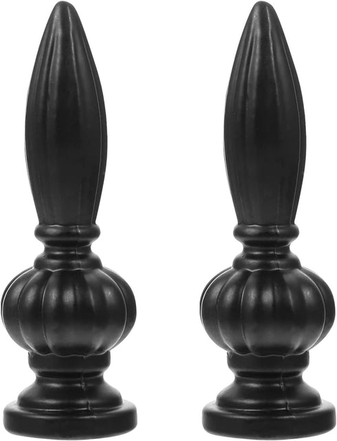 2pcs Lurrose Lamp Finial Lamp Cap Knob Lamp Shade Lamp Decoration for Table Floor Lamps (Black) Small Lamp Shade