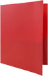 JAM PAPER Plastic 2 Pocket POP Folders - Durable School Folders - Red - 6 Pack