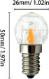 E14 2W LED Bulb Mini Globe Crystal Light (20W Equivalent) E14 Candle Base Chandeliers Light Glass Cob Decorative Light for Home Lighting Ceiling Fan Warm White 3000K AC110V Dimmable 6 Pack by BesYouSel