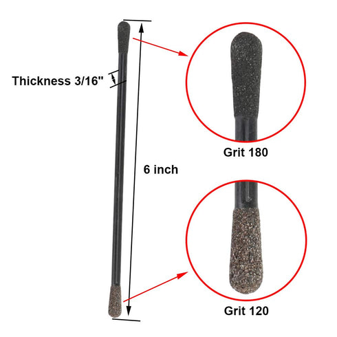 SCOTTCHEN Sanding Sticks Matchsticks, Fine Detailing Sanding Grits 120/180 and 400/800 - 10 Pack