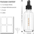 2 oz Clear Glass Dropper Bottle 2 Pack, Leakproof Tincture Bottles with Measured Dropper, Labels & Funnel