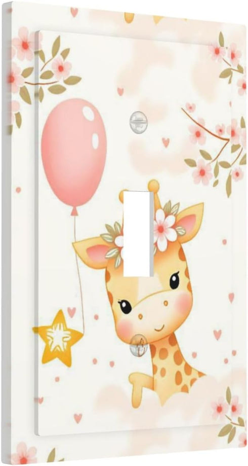 Sturin 1 3X5 Cute Giraffe Wall Plate Light Switch Cover Gang Single Toggle Toggle Switch Art Plates