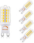 G9 LED Bulb Dimmable 4W, 4000K Natural Daylight White, 450Lm, 120V AC, CRI>85, Ceramic Bi Pin Base, 5 Pack