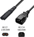 Strhowill 2m C14 C7 (Figure-8) 10A 250V, (2M C14 C7 Short AC Power Cord, Plug to Socket, Compatible with Laptop