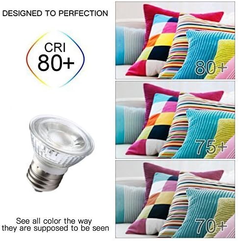 5W PAR16/HR16 Bulb(4 Pack)- E26/E27 Bulb 36 450LM 6000K 50W Bulb Bulbs 110V~130V CTKcom LED Spotlight COB Flood Light