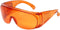Calabria Orange Fitover Dental Safety Glasses, Protection for Teeth Whitening LED Light, Blue/Red Light Goggles