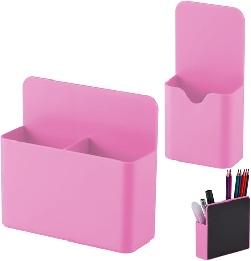 Magnetic Pen Holder, 2 Pack Magnetic Dry Erase Marker Holder with Strong Magnet, Storage Organizer for Whiteboard