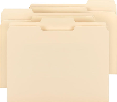 Smead File Folder, 1/3-Cut Tab, Letter Size, Manila, 100 per Box for Document Organization