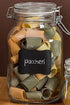 Cestari Large Chalkboard Labels, 54-Pack Black Reusable Jar Labels for Organizing Kitchen & Pantry