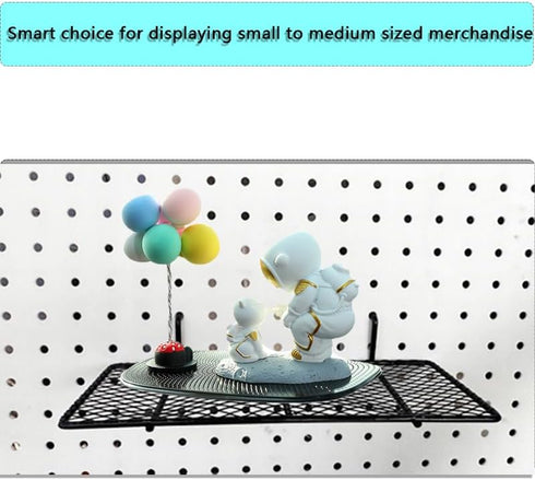 Black Pegboard Baskets and Container Holders, Wire Shelf Organizer Attachments for Tools and Workbench Storage