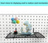 Black Pegboard Baskets and Container Holders, Wire Shelf Organizer Attachments for Tools and Workbench Storage