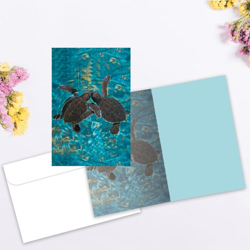 Tree-Free Greetings EcoNotes 12 Count Baby Sea Turtles Notecard Set with Envelopes, 4 x 6 Inches