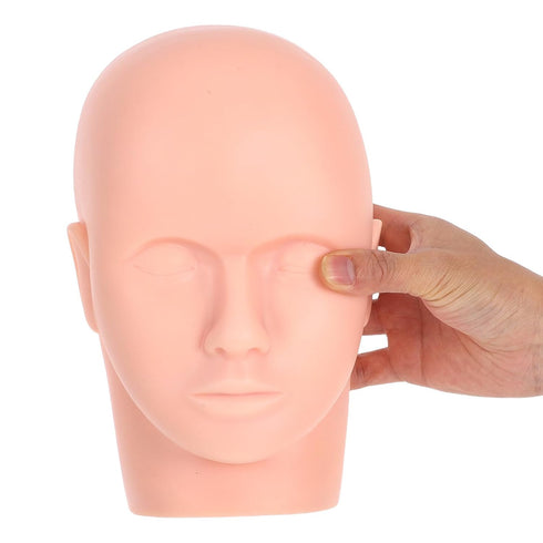 2pcs Lash Extension Mannequin Head Silicone Eyelash Practice Model for Estheticians and Training Salon Spa Equipment