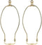 Helunsi 8 Inch Lamp Harp, 2 Set Gold Lamp Shade Holder with Finial, DIY Replacement Adapter for Table & Floor Lamps