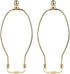 Helunsi 8 Inch Lamp Harp, 2 Set Gold Lamp Shade Holder with Finial, DIY Replacement Adapter for Table & Floor Lamps
